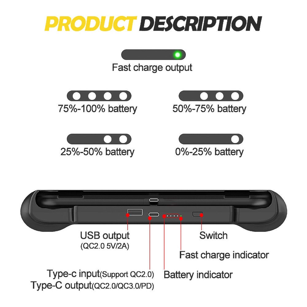 Sạc Dự Phòng 10000mah Cho Nintendo Switch Lite