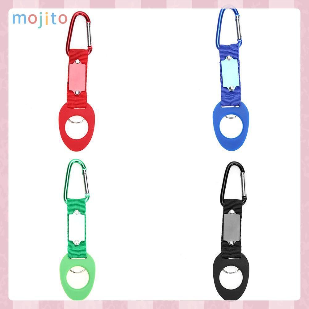 MOJITO Sports Outdoor Rubber Kettle Buckle Hiking Carabiner Water Bottle Holder