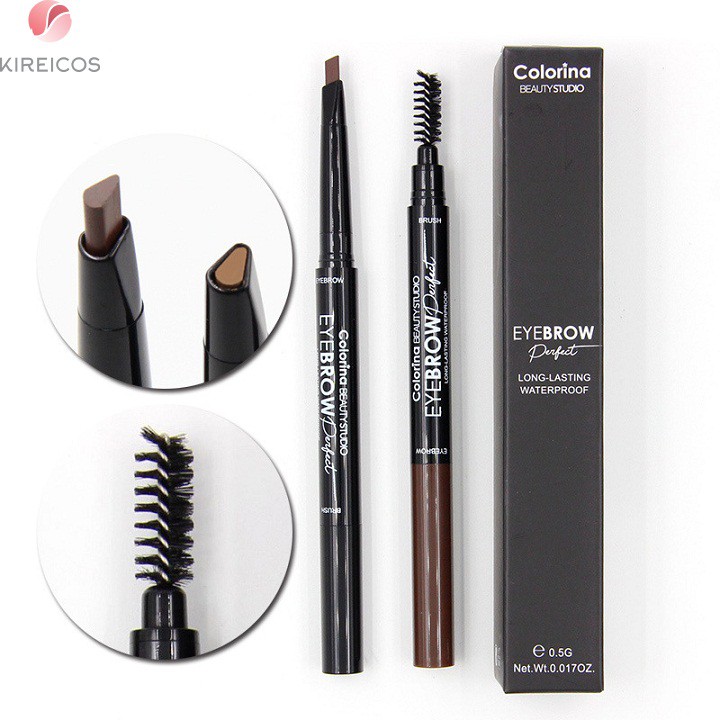 FREESHIP TOÀN QUỐC 50K - Bút Kẻ Mày 2 Đầu Colorina E96018 Không Thấm Nước