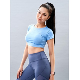 Áo Croptop Tập Gym Yoga Nữ ICADO AT3