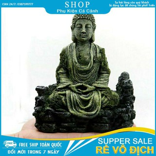 Tượng Phật thiền trang trí bể cá, bể bán ca, bể thủy sinh