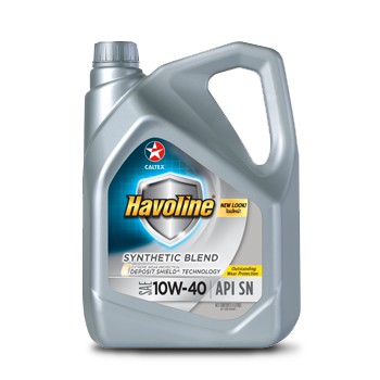 Nhớt Oto 10W40 Havoline Synthetic Blend SN - Máy Xăng - 4L