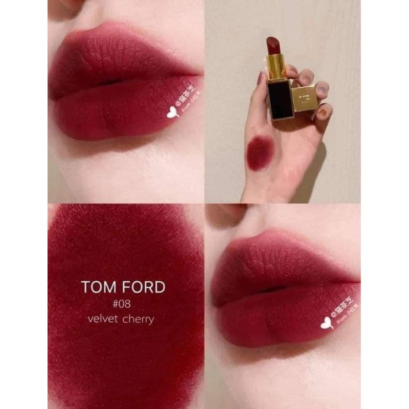 Son thỏi TF 08 velvet Cherry đỏ bầm