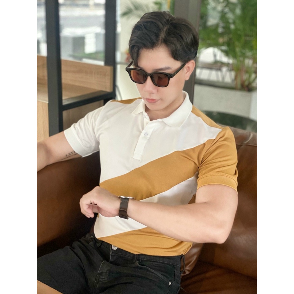 Áo thun cá sấu nam phối màu, áo thun polo nam có cổ thời trang vải mềm mịn, thấm hút tốt - HK232