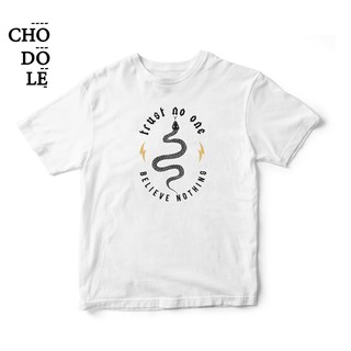 Áo thun tay ngắn unisex Chodole cho cả nam và nữ, chất liệu vải cotton in hình Trust NoOne.