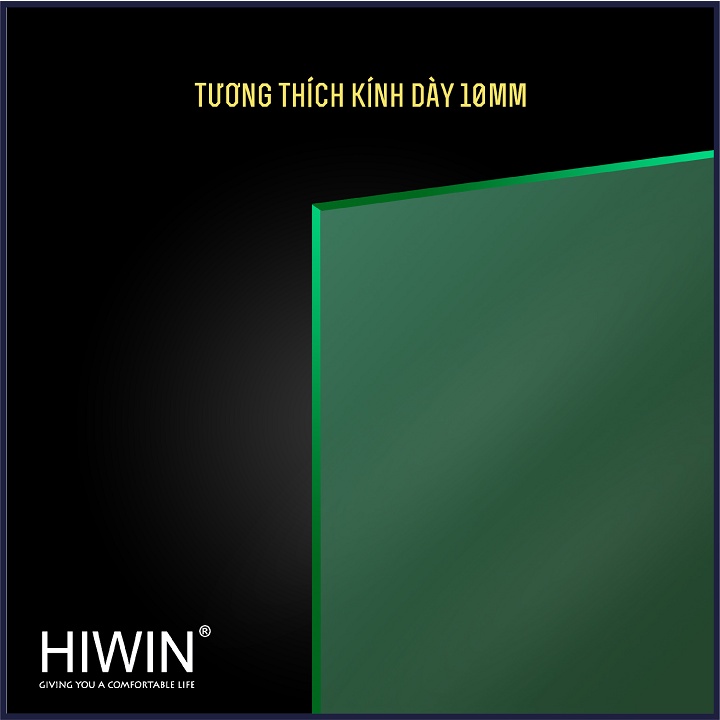 Bản lề phòng tắm kính 90 độ kính tường đế cân cạnh vát inox 304 mạ vàng HIWIN HG-005G