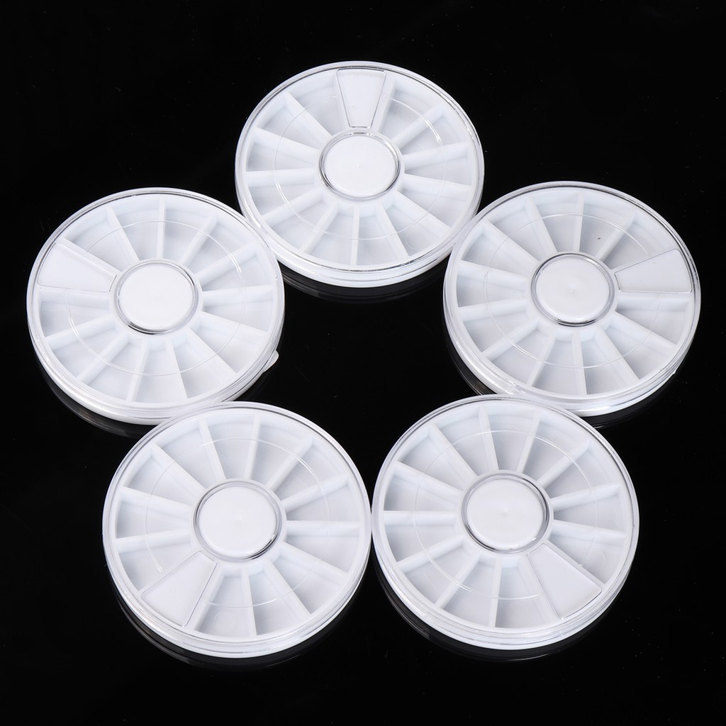 Monja 5 Hộp Đựng Đá Đính Móng Tay Có Ngăn Chứa 6cm