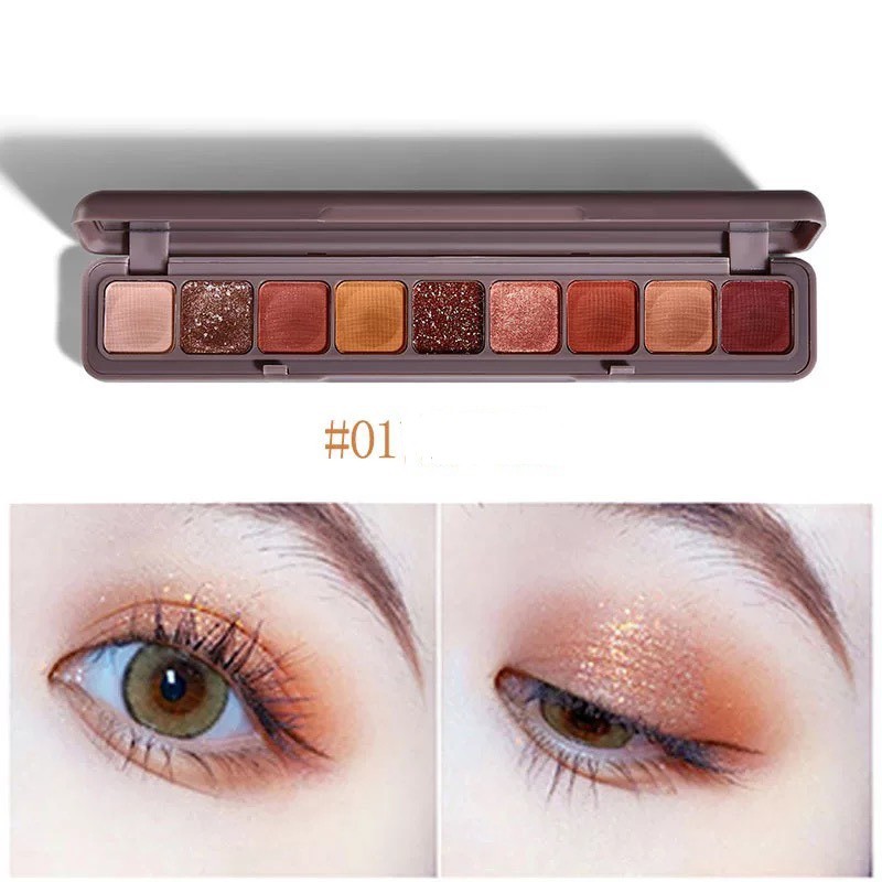 Bảng phấn mắt 9 màu Lameila chống thấm nước 3600 - nội địa Trung