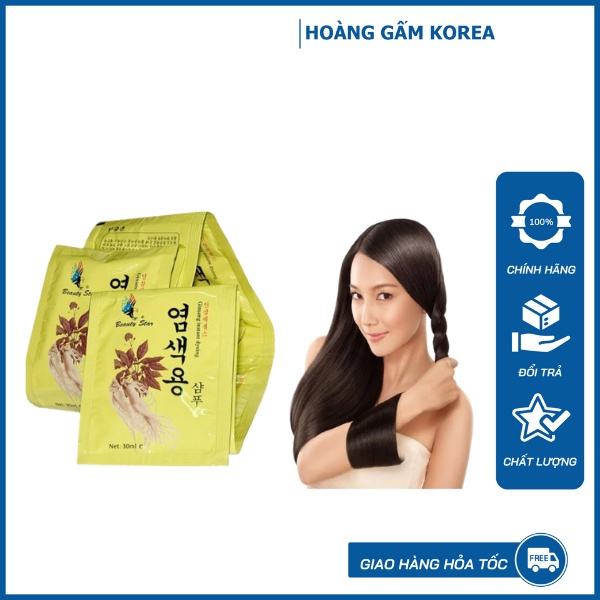 Combo 10 gói dầu gội nhuộm đen tóc thảo dược Hàn Quốc