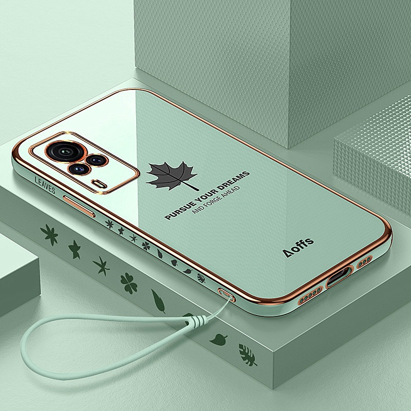 ốp lưng điện thoại mạ sang trọng tương thích với Cho VIVO X80 X80PRO X70 X70PRO X60 X60PRO X50 X50PRO Vỏ silicon mềm TPU có dây buộc case