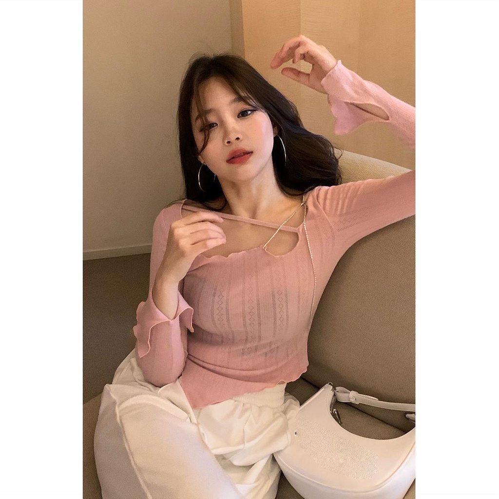 Áo thun COZOK tay dài form ôm kiểu dáng hợp thời trang