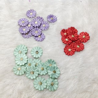 Hoa cúc lá phong bông thêu sẵn kết áo nhiều màu dễ thương