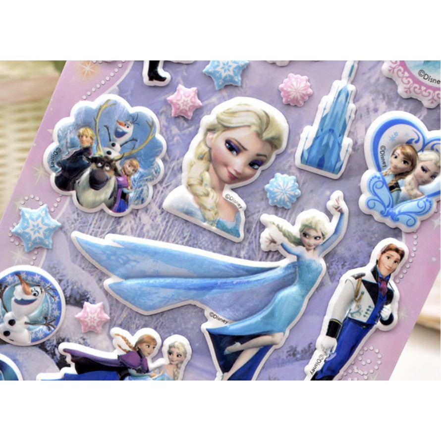 BỘ NHIỀU HÌNH sticker ELSA NỮ HOÀNG BĂNG GIÁ cho bé GÁI hình dán 3D vừa chơi vừa học phát triển trí tuệ