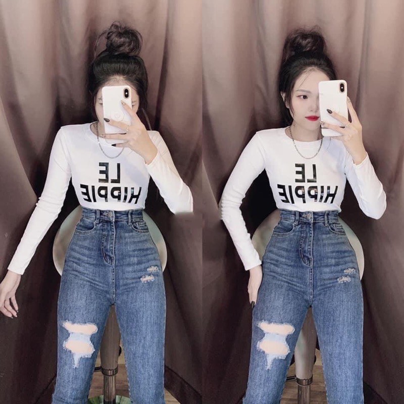 quần jeans lưng siêu cao