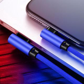 Right Angle Elbow Game Dedicated USB Charger Mesh Data Cable For Apple iPhone Fast Charging Cable