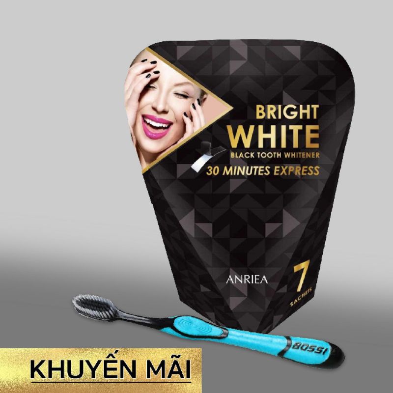 Liệu trình 7 ngày trắng răng BRIGHT WHITE BLACK TOOTH WHITENER