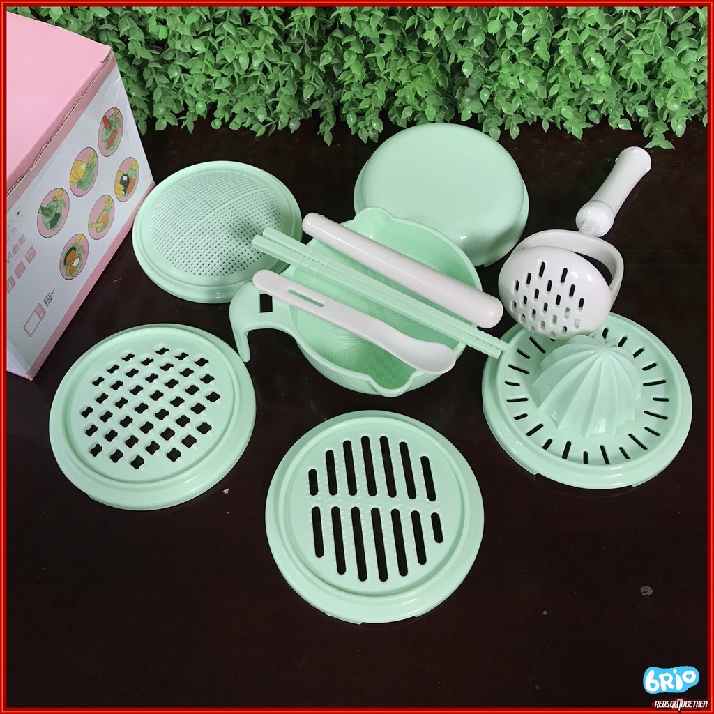 Bộ chế biến ăn dặm kiểu Nhật 10 chi tiết
