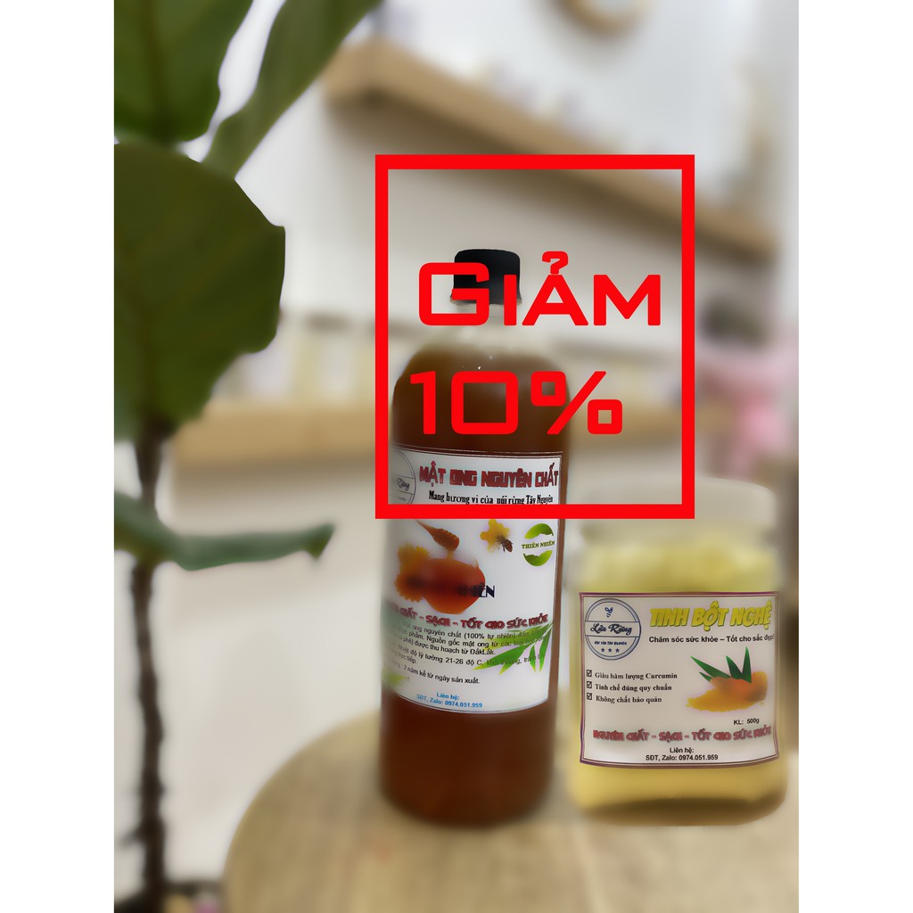 [GIẢM 10%] COMBO Tinh bột nghệ + Mật ong nguyên chất - chất lượng cho sức khỏe & sắc đẹp