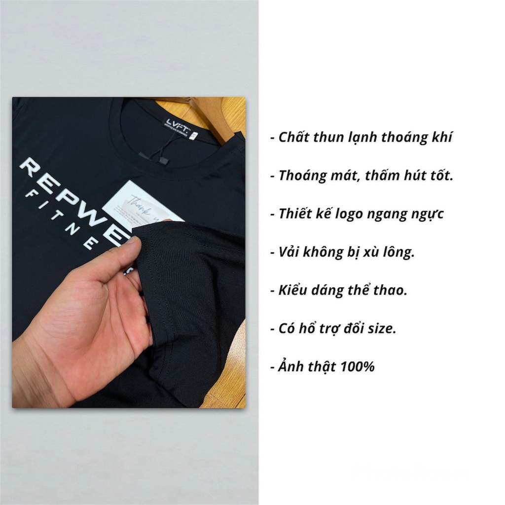 Áo thun nam tập gym DO GYM SHOP form ôm body, thun lạnh 4 chiều thoáng mát