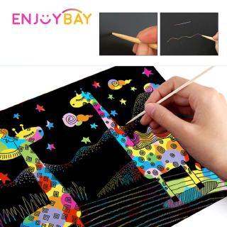 Màu ma thuật Vết trầy Nghệ thuật Giấy Vẽ Gãi Giấy Vẽ Tranh Thủ Công Mỹ Nghệ