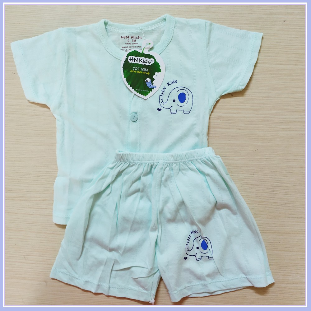 Bộ quần áo HN KID cộc tay cotton mềm mịn cho bé (4-15kg)