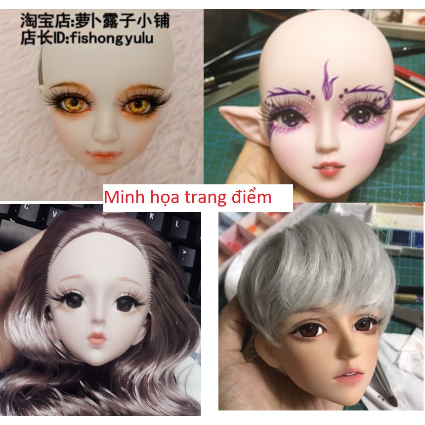 Đầu BJD 1/3 chưa trang điểm