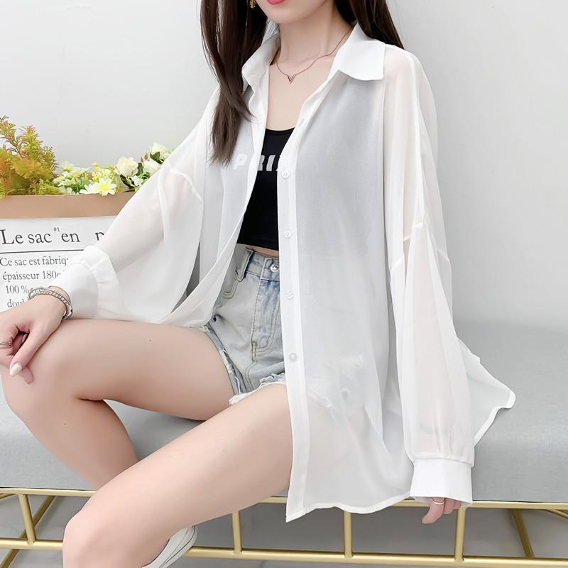 Áo Khoác Voan Lụa Dài Tay Chống Nắng Thời Trang Cho Nữ