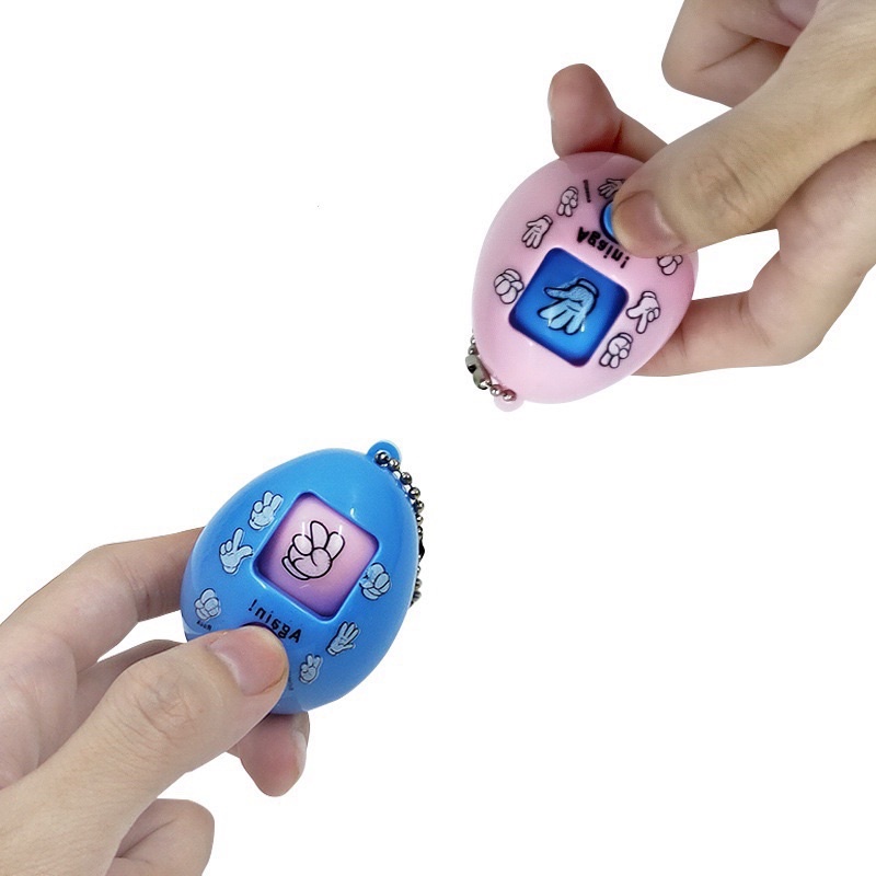 [ Rẻ Vô Địch ] Đồ Chơi Móc Khóa Trứng Oẳn Tù Tì Kéo Búa Bao Nút Xoay Ngẫu Nhiên Màu Sắc Dễ Thương.