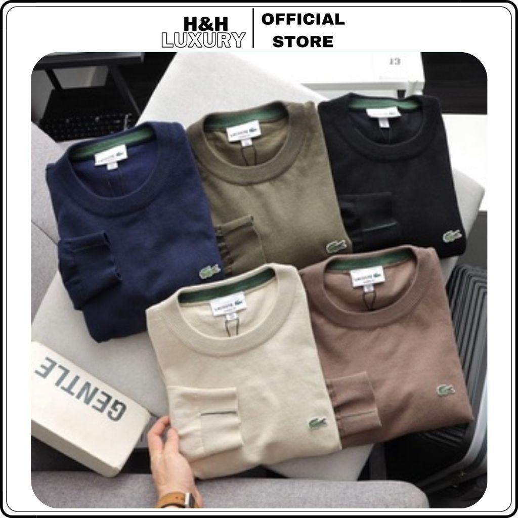 Áo len dệt kim xuất dư la.coste chất len raglan dày dặn