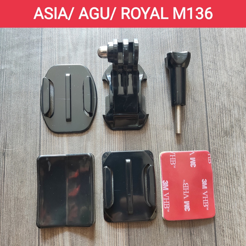 Bộ Mount gắn cằm camera hành trình cho mũ bảo hiểm Fullface - Pát gắn cằm camera - BIKER 176