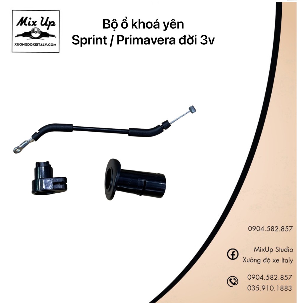 BỘ Ổ KHÓA YÊN DÒNG XE VESPA LX/VESPA S/ SPRINT PRIMA 3V