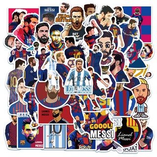 Set 10 / 25 / 50 Sticker Cầu Thủ Bóng Đá Dán Trang Trí