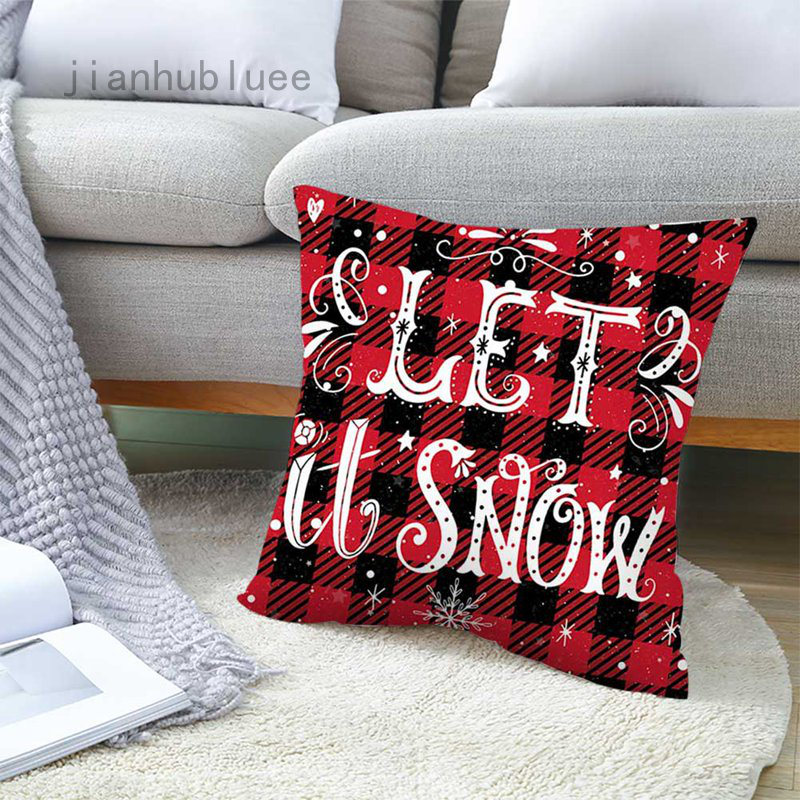 Vỏ Gối Hình Vuông Họa Tiết Giáng Sinh 45cm Pw2144