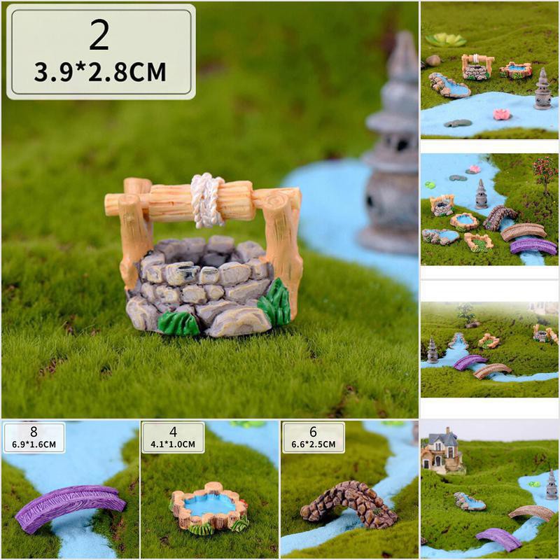 [HoMSI] DIY resin mini miniature fairy garden ornament craft house decor accessories SUU