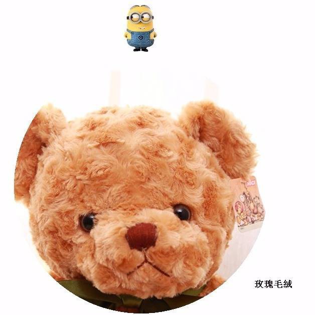 Gấu Teddy nhồi bông màu trắng thắt nơ đáng yêu