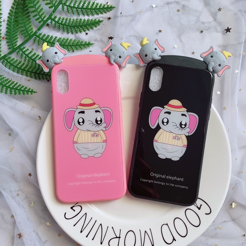 Ốp Lưng iPhone X/Xs Viền Nhựa Dẻo Đầu Thú Ngộ Nghĩnh