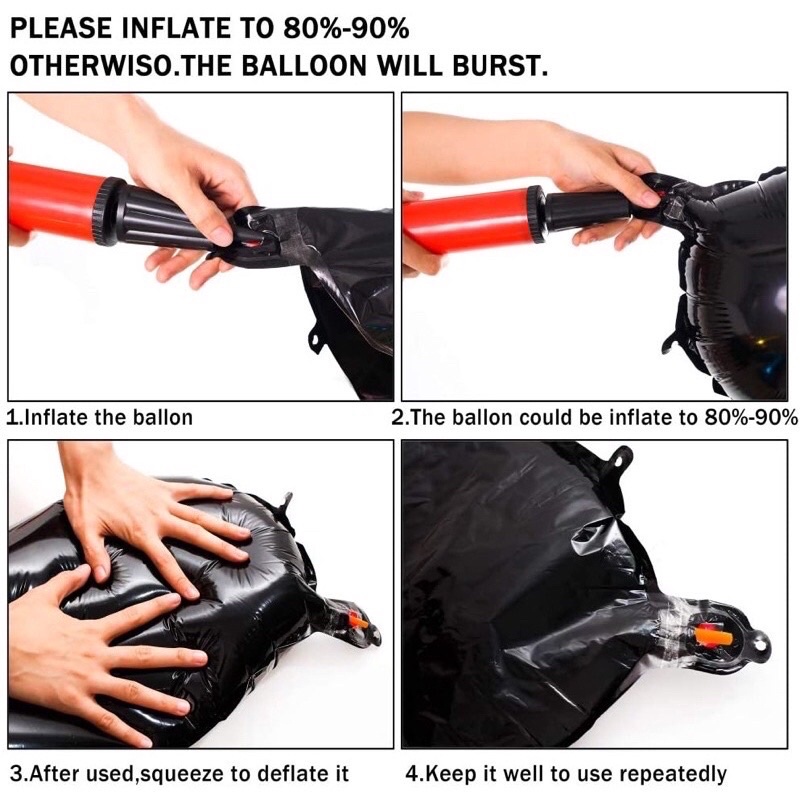 [Siêu mới] Bóng số size lớn 32&quot; màu ĐEN trang trí sự kiện, sinh nhật