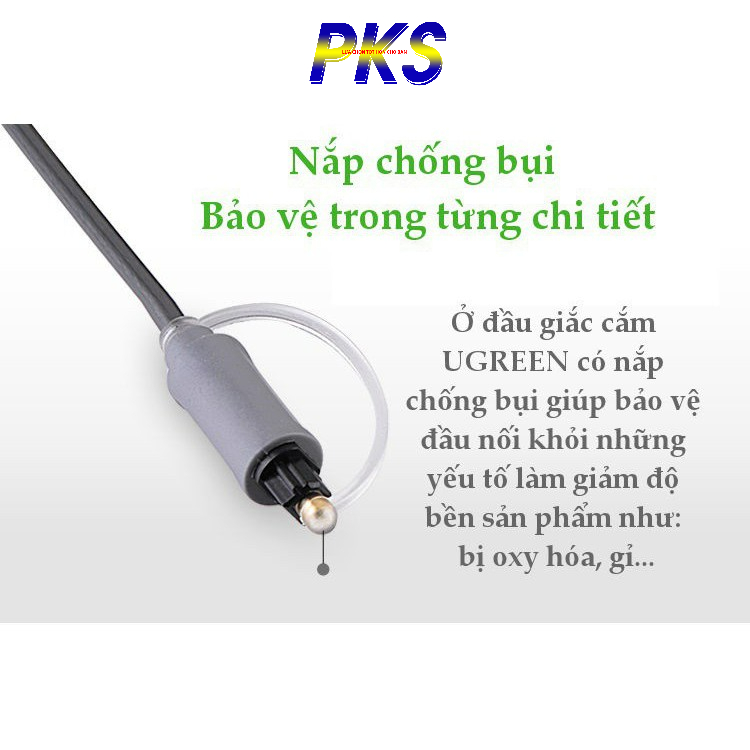 Dây audio quang Optical 3 mét Ugreen 10771 cao cấp