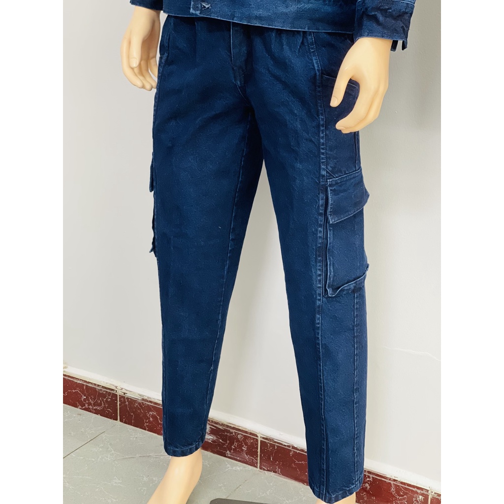 Quần kaki túi hộp bảo hộ lao động nam  loại dày cho kỹ sư cơ khí, xây dựng,hóa dầu, sơn-xưởng sản xuất