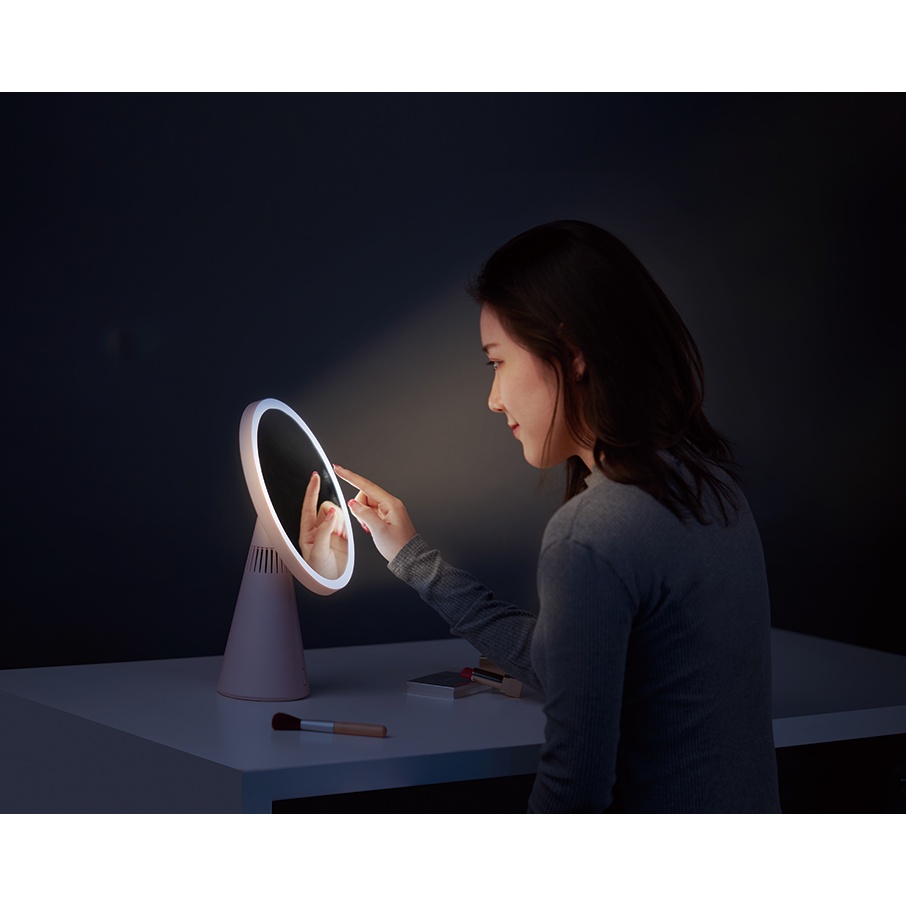 Gương led trang điểm thông minh màu hồng thương hiệu MW FURNITURE