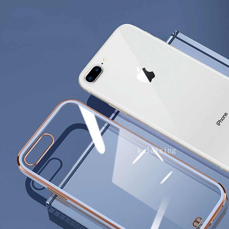 Ốp điện thoại trong suốt cạnh thẳng cho IPhone 7 8 Plus Xs Max 11 Pro Max | BigBuy360 - bigbuy360.vn