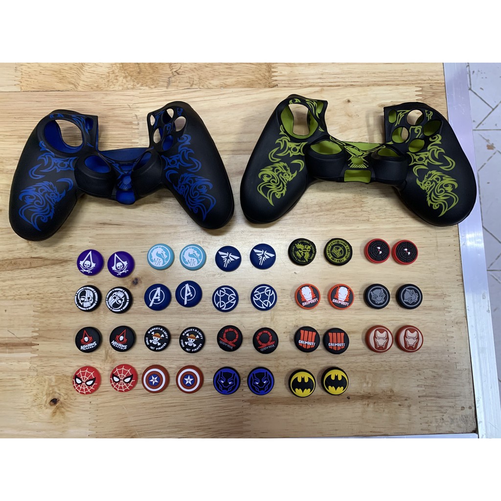 Bộ Bọc Silicon Tay Cầm Ps4 Đủ Loại kèm Núm Analog mẫu mới