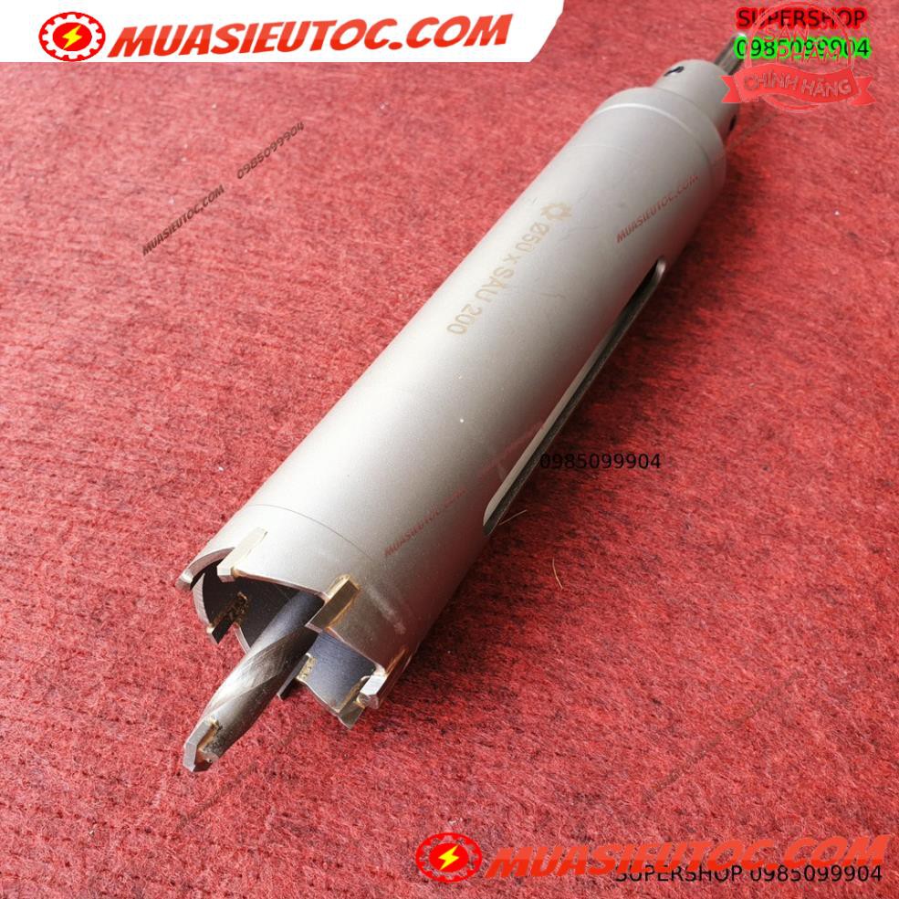 Mũi khoan rút lõi khoét tường gạch sâu Phi 55 x 200 mm không khoan bê tông, không khoan chế búa