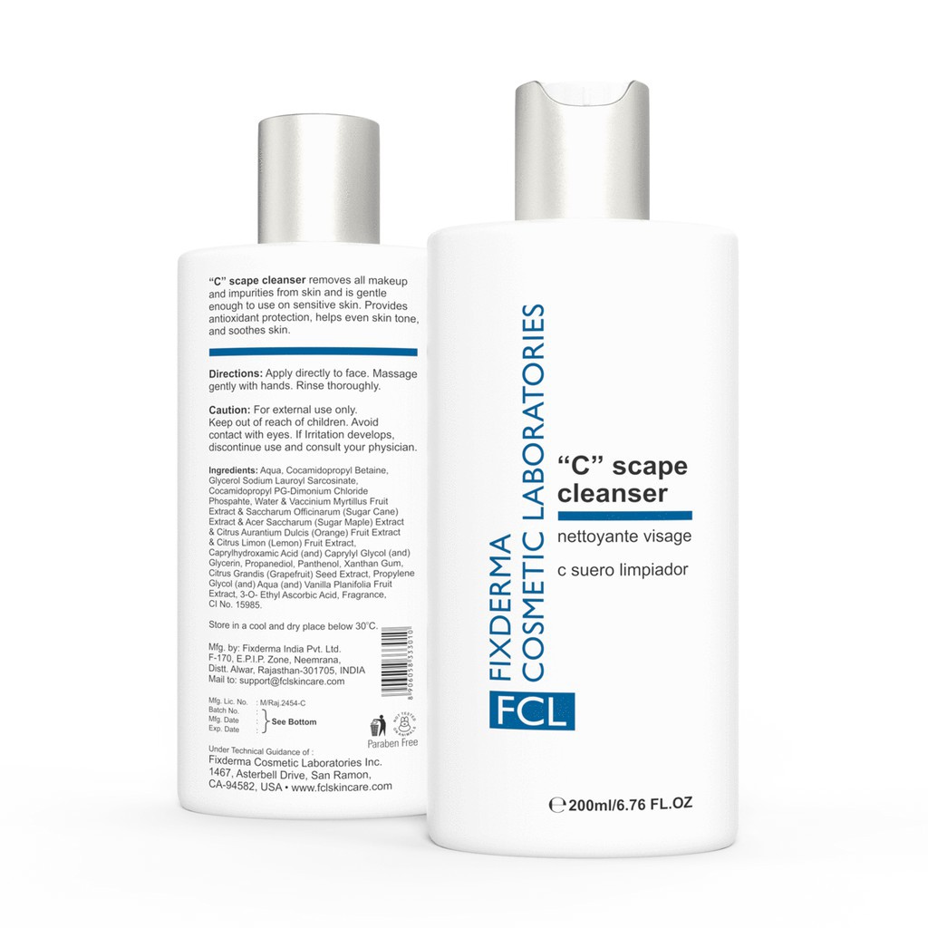 Fixderma FCL C scape cleanser Sữa rửa mặt trẻ hoá, sáng da