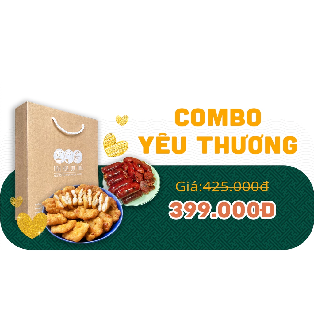 Combo Quà Tết | Combo Yêu Thương (Chả mực+Lạp xưởng) | Tinh Hoa Quê Nhà