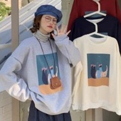 Áo hoodie nam nữ,Áo sweater nỉ nam nữ from rộng Unisex chất nỉ ngoại siêu dày dặn cổ tròn