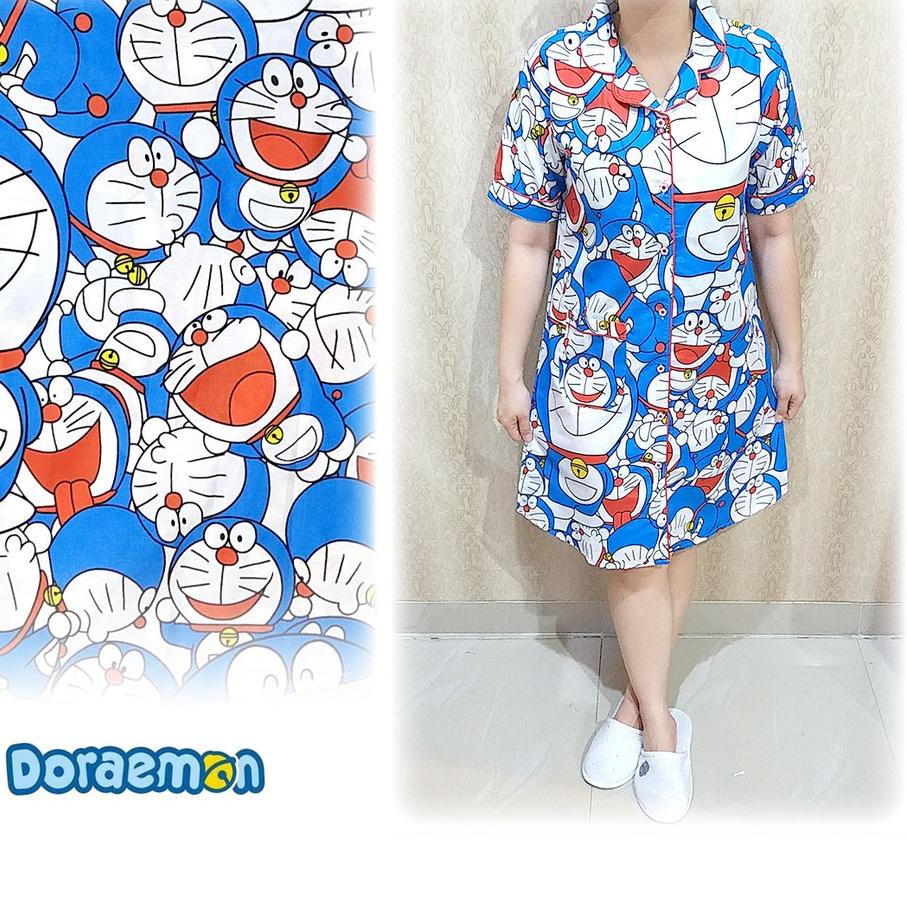 Áo Choàng Ngủ Họa Tiết Doraemon Xinh Xắn Dành Cho Nữ Cdd2