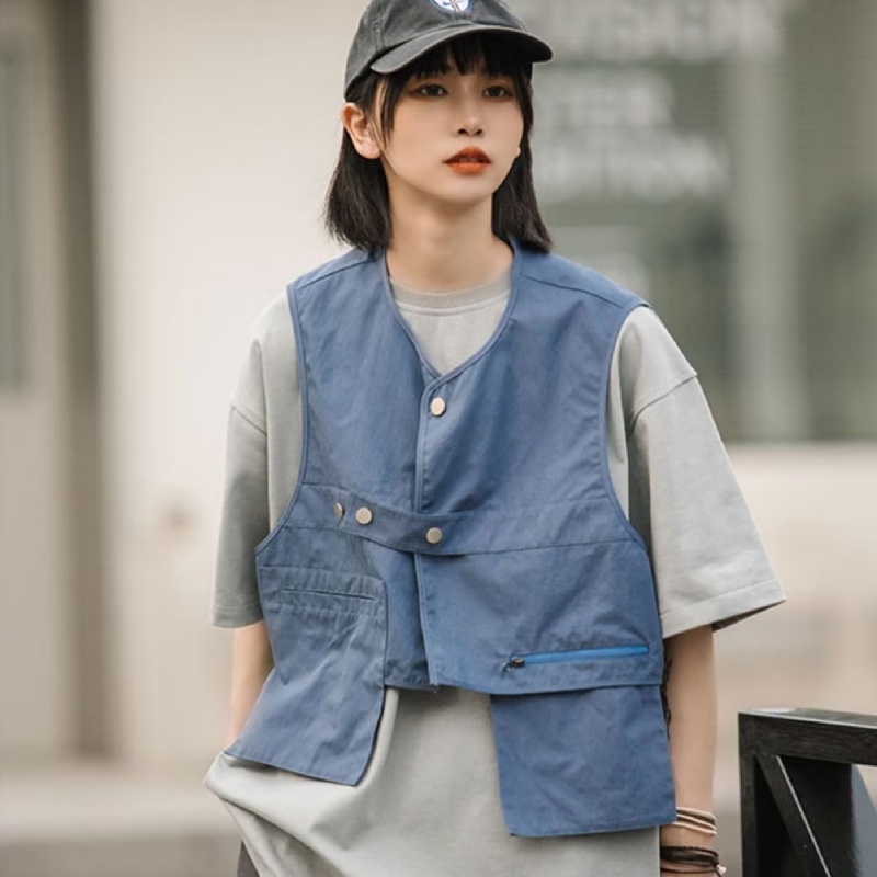 Áo Ba Lỗ Dáng Rộng Cỡ Lớn Thoải Mái Phong Cách Hip Hop Đường Phố Hàn Quốc Thời Trang Mùa Hè Cho Nam Và Nữ M-2XL