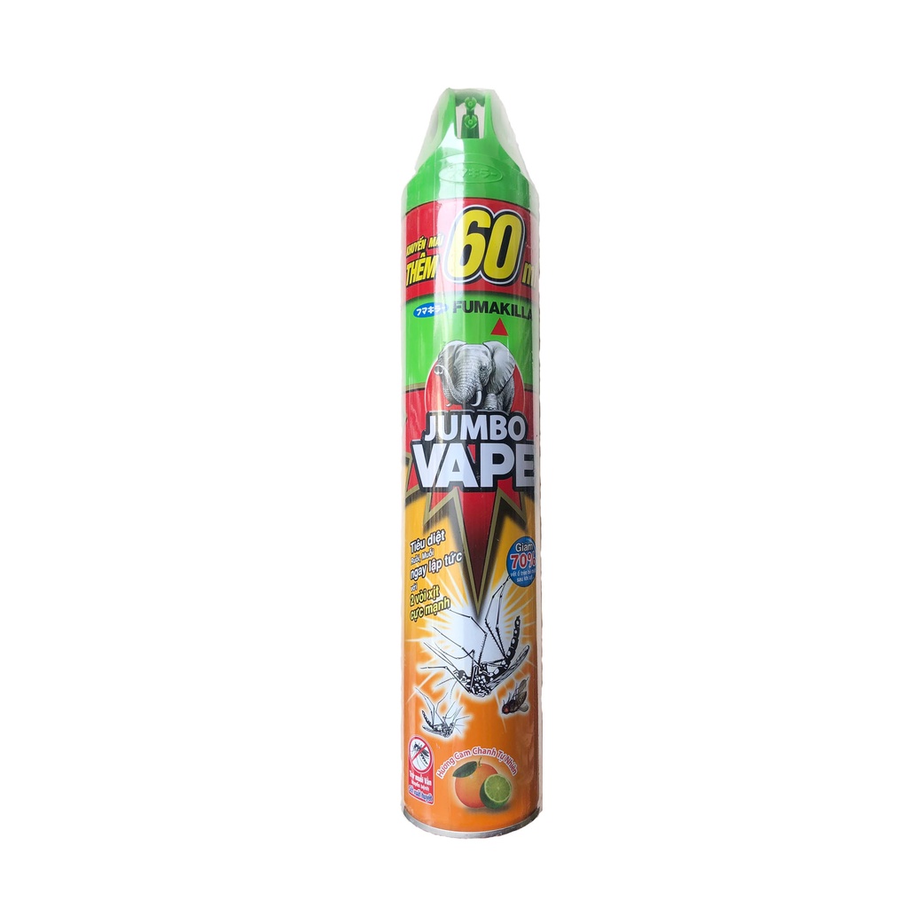 Combo 2 chai Bình xịt muỗi Jumbo F9 chai 600ml hương Cam Chanh - bình xịt JumboVAPE thơm mát