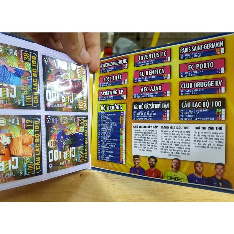 LẤP LÁNH -  BST Album thẻ in Match Attax 2021/2022 UEFA Champions League có lấp lánh